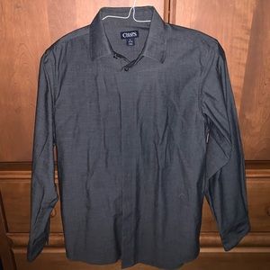 Chaps Boys’ Long Sleeve Dress Shirt Grey